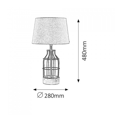 Rabalux/ Lampa AVA šedá E27 1X MAX 40W E27 1 IP20