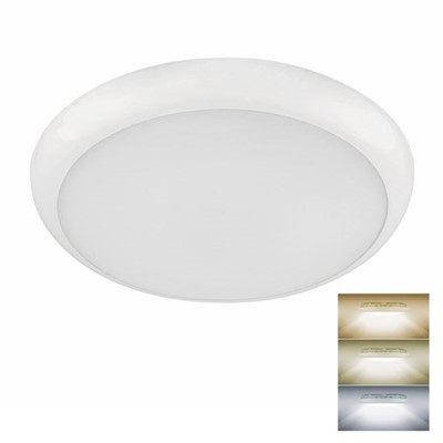 Solight/ WO784  LED venkovní stropní osvětlení se senzorem a nastavitelnou CCT, 20W, 1800lm, 33cm, bílá barva