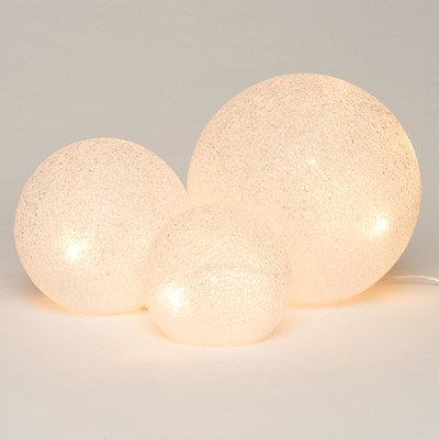 Nipeko/ Vánoční koule lampa Eva s LED osvětlením 3 kusy teplá bílá