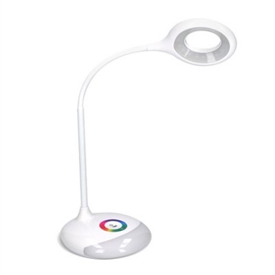 Solight / LED stolní lampička nabíjecí, 5W, RGB podsvícení, stmívatelná, USB napájení 