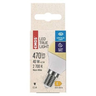 Emos/ ZQ1225 LED žárovka True Light 4,2W E14 teplá bílá  Lighting