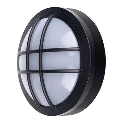 Solight WO754/ LED venkovní osvětlení kulaté s mřížkou, 20W, 1500lm, 4000K, IP65, 23cm, černá