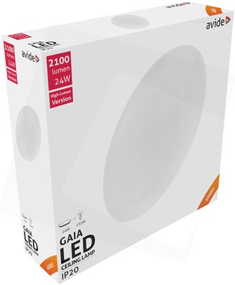 Avide/ LED stropní světlo Gaia 24W 380 * 105mm NW 4000K