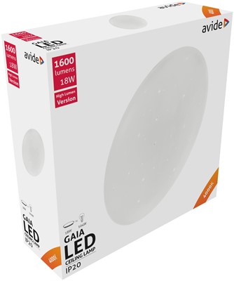 Avide/ Stropní LED GAIA prům. 33cm 18W 4000K