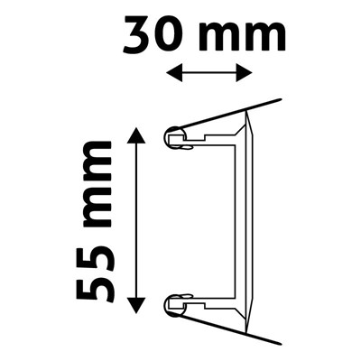 avide/ Podhledový rámeček černý kónický C-B  pro bodovky GU10 230V a MR16 (GU5,3) 12V