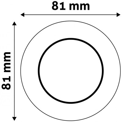 avide/ Podhledový rámeček černý kónický C-B  pro bodovky GU10 230V a MR16 (GU5,3) 12V