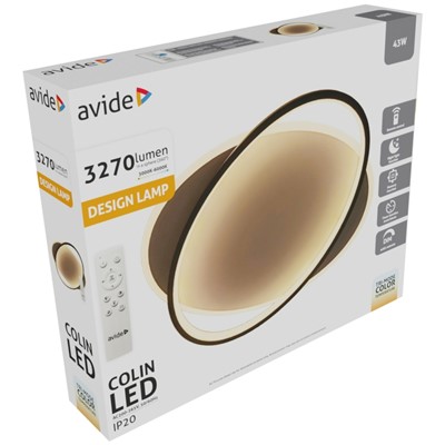 Avide/ Designová stropní lampa Colin s RF dálkovým ovládáním, 43 W, 3270 lumenů