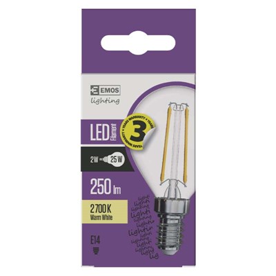 Emos/ LED ŽÁROVKA FILAMENT MINI GLOBE 2,2W E14 TEPLÁ BÍLÁ