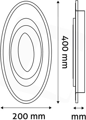 Avide/ Stropní svítidlo  Design Matteo s RF dálkovým ovládání