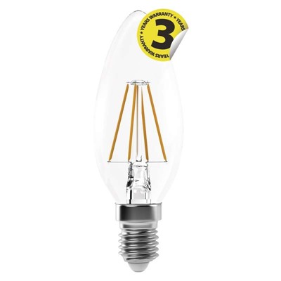 Emos/ LED žárovka Filament Candle 4W E14 teplá bílá