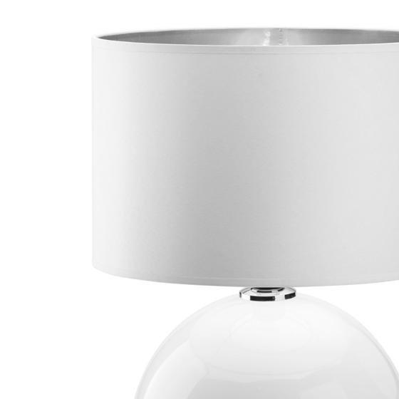  TK lighting Stolní lampa PALLA 5079 bílá, stříbrná