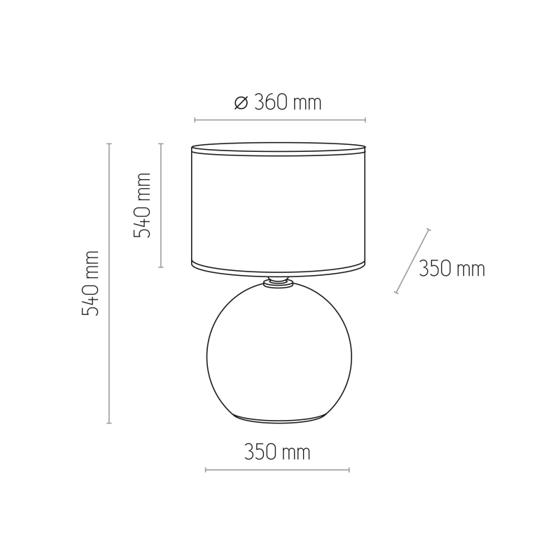  TK lighting Stolní lampa PALLA 5079 bílá, stříbrná