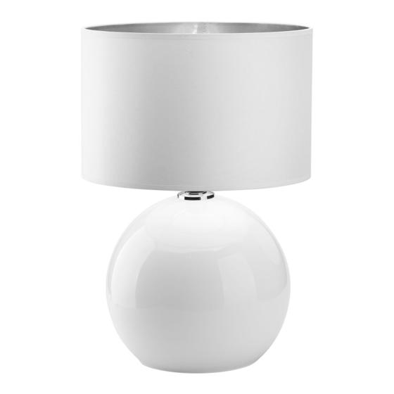  TK lighting Stolní lampa PALLA 5079 bílá, stříbrná