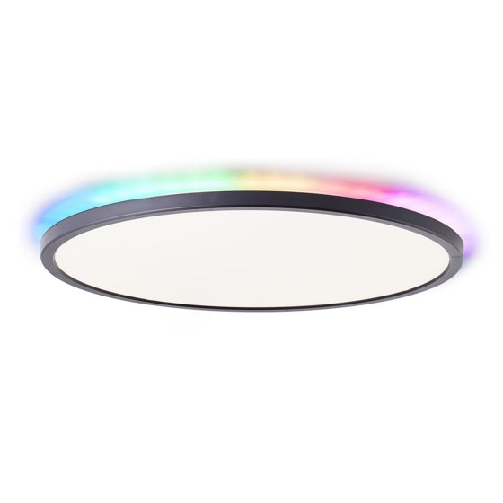 Brilliant/ Saltery LED přisazený stropní panel 42cm bílý/černý plastový dálkový ovladač