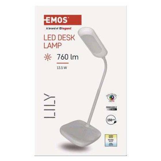 Emos/ LED stolní lampa LILY bílá 760lm