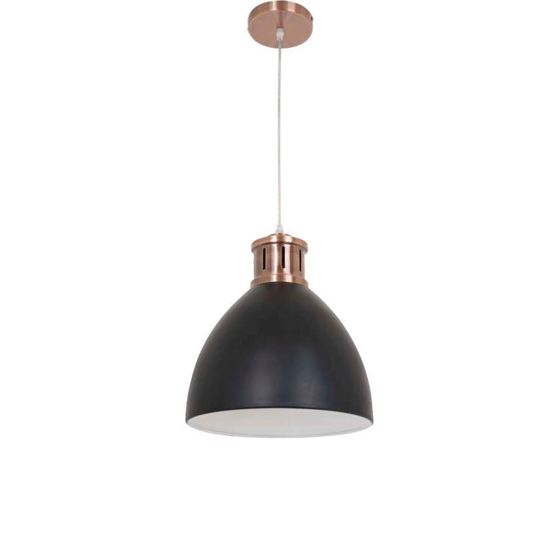 Klausen/  Lustr  METAL 1xE27/15W/230V měděná/černá 