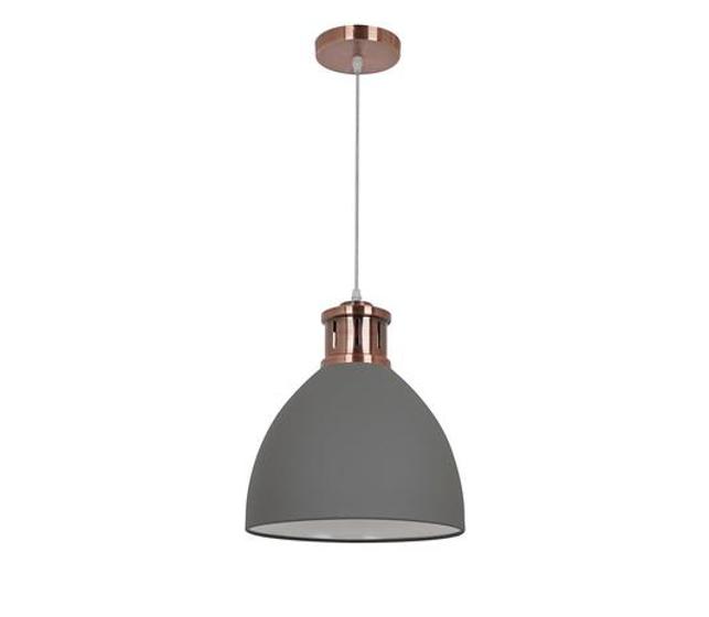 Klausen/ Stropní lustr se šňůrou METAL 1xE27/15W/230V měděná/šedá