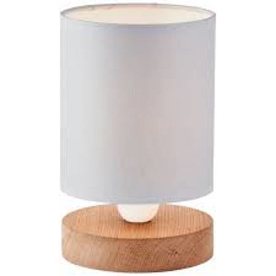 BRILLIANT/ Stolní lampa VONNIE šedá + světlé dřevo