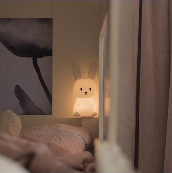 Star/ Dětská RGB  Led  lampička ZAJÍC na baterie 3xAAA