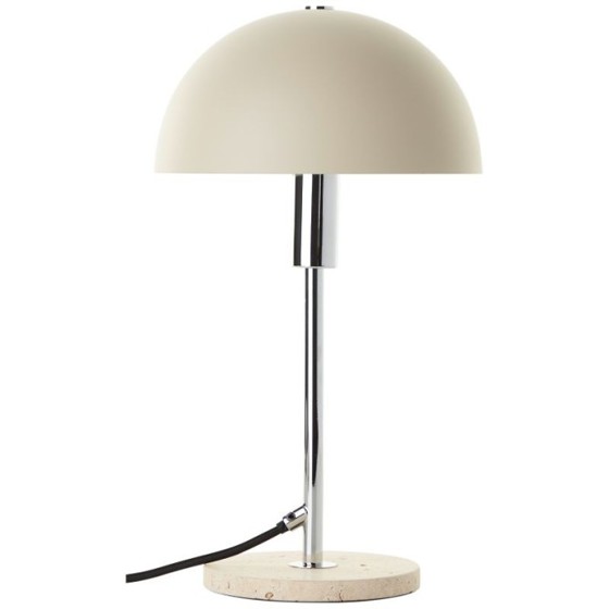 Brilliant/ Stolní lampa LILIAN béžová + TRAVERTIN