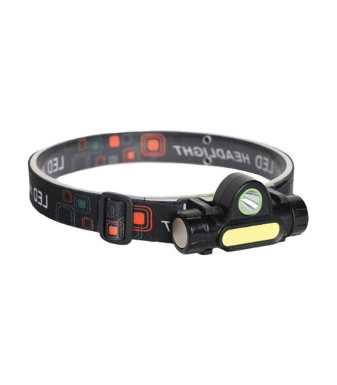 ViTo/DOBÍJECÍ ČELOVÁ SVÍTILNA FLASH-5 3W+1W 140Lm 6000K (STUDENÁ BÍLÁ) ČERNÁ 5000520