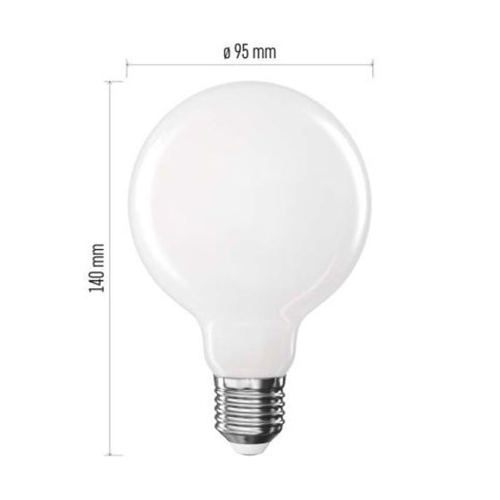 Emos/ LED žárovka Filament G95 / E27 / 7,8 W (75 W) / 1055 lm / teplá bílá