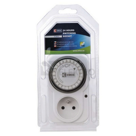 Emos/Časovač – mechanická spínací zásuvka TS-MD3