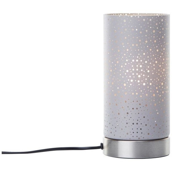 Brilliant/ Skleněná stolní lampa SCARLETT šedá