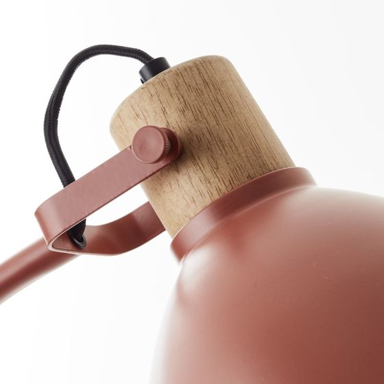 Brilliant/Stojanová lampa ERENA červená + dřevo