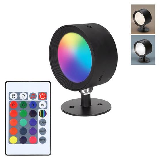 Solight/LED nabíjecí RGB světlo, dálkový ovladač, Li-Ion, USB-C