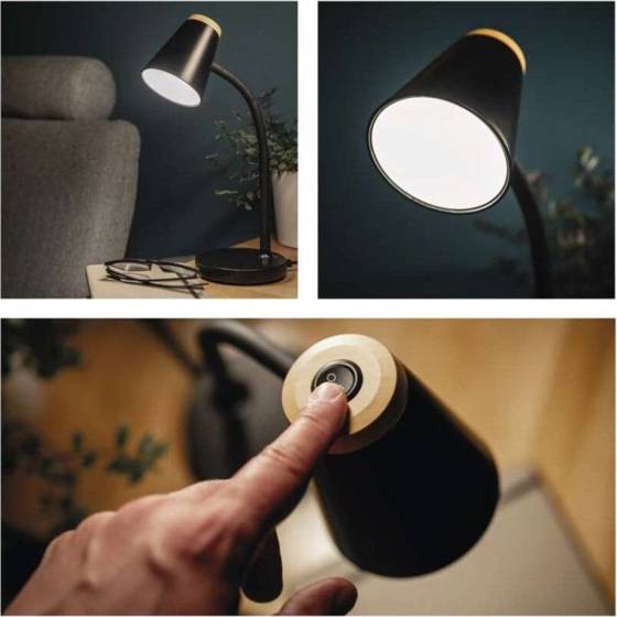 Emos/  LED stolní lampička TARA černá  280lm  4,5W