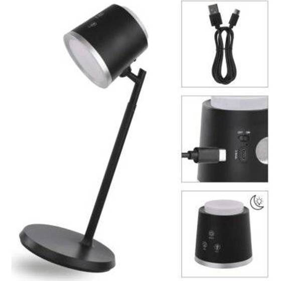 Emos/ LED stolní lampa ABBIE černá  nabíjecí  300lm  6W