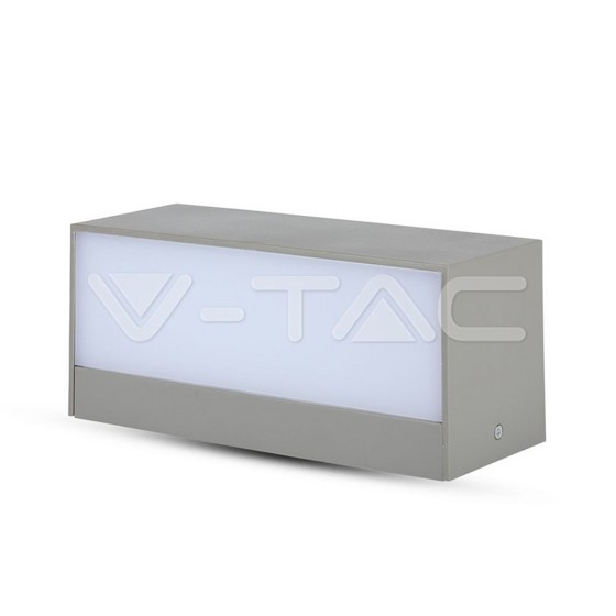 Lates/ 12W LED venkovní měkké světlo nahoru/dolů, přírodní bílá, šedé tělo, IP65