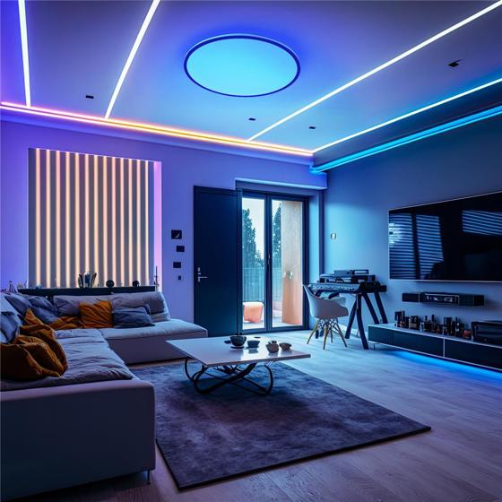 avide/ Stropní LED svítidlo Avide Lucy 44W RGBIC+CCT s dálkovým ovládáním